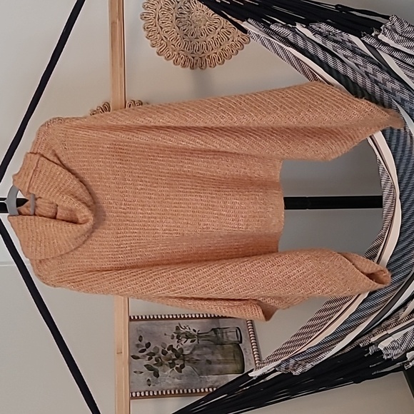 Three Bird Nest Turtleneck Sweater Poncho - Picture 2 of 2